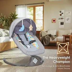 Bluetooth Electric Baby Rocking Swing Premium Seat 5 Speed Sway for Baby outdoorfun