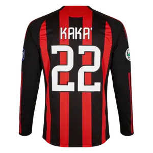 No.22 Kaka 2008 2009 Home Retro Long-Sleeved Football Shirt