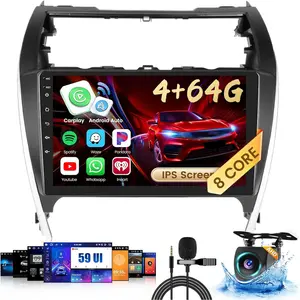 Rimoody 8-Core 4+64G Android 13 Car Stereo Upgrade Radio for Toyota Camry 2012-2014, 10.1'' HD Touch Screen Headunit Wireless CarPlay & Android Auto, AHD Backup Camera, Mirror Link, GPS Navigation