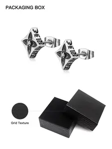 Zirconia Inlay Rhombic Four-Leaf Clover Earrings, Versatile Earrings, Unisex Street Style Jewelry, Perfect Gift for All Occasions, Copper Material