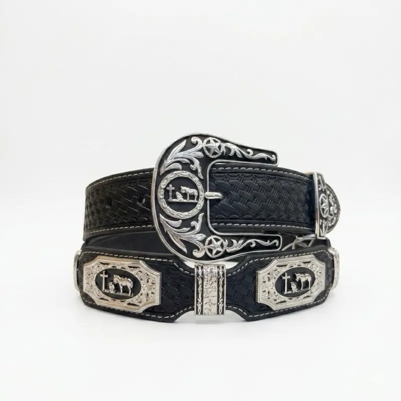 Men's Black Western Belt, Casual Men's Belt for Daily Wear, Casual Men's Belts