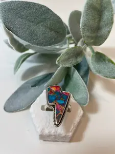 73 Thunder Spiny Oyster Arizona Turquoise Ring Sz 8