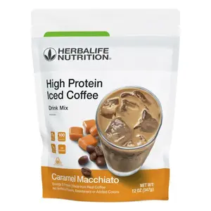 Herbalife Nutrition High Protein Iced Coffee Caramel Macchiato Drink Mix 12 oz Protein Coffee Drink Mix for Active Lifestyles
