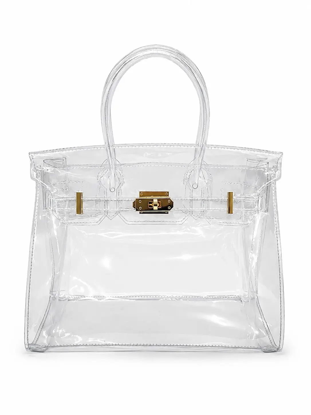 Women's Clear PVC Jelly Handbag - Large Capacity Beach Tote Bag