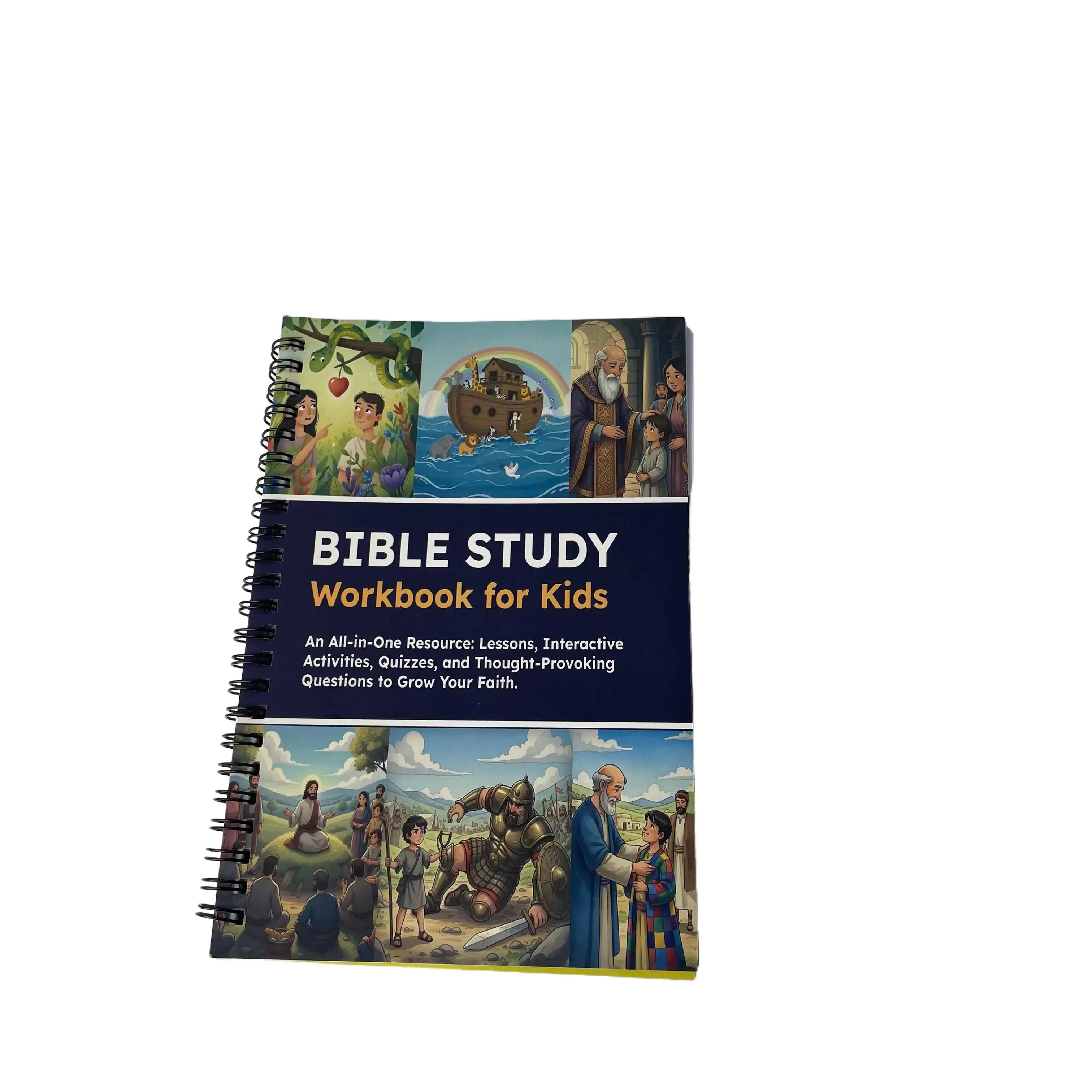 Children's Bible Study Notebook — Fun Illustrated Scripture Workbook for Sunday School and Homeschooling Faith Learning Book