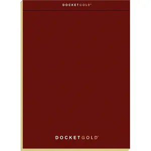 Docket  Writing Pads, 8-1/2" x 11-3/4", Legal Rule, Burgundy Cover, Canary Paper, 70 Sheets (99714)
