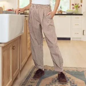 Balloon Pants, Brown Gingham