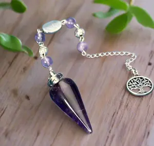 Amethyst Pendulum with Amethyst Point Bracelet