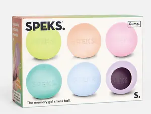 SPEKS Gump Memory Gel Stress Balls – 6-Pack Sensory Set