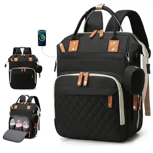 Diaper Bag Backpack for Women & Men, Large Capacity Nappy Bag Backpack with Insulated Pockets, Multifunctional Diaper Bags For Baby Girl Boy Waterproof Baby Bags For Mama Maternity Travel Bag Black