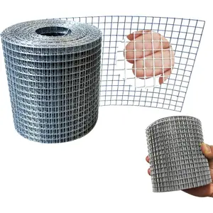 Electroplated Galvanized Wire Mesh 1/ 4inch Mesh 4inch X20 Feet 23 Gauge Hot-dip Galvanized Welded Post-galvanized Layer Welded Cage Wire Mesh Roll Handmade Wire Mesh