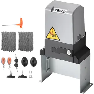 VEVOR Automatic Gate Opener, 1200W Electric Sliding Gate Opener for Doors up to 65.6ft 5732lbs, Chain Drive Rolling Door Motor with Infrared Sensor 2 Remote Controls, Driveway Gates Opening SystemVEVOR Super Brand Day