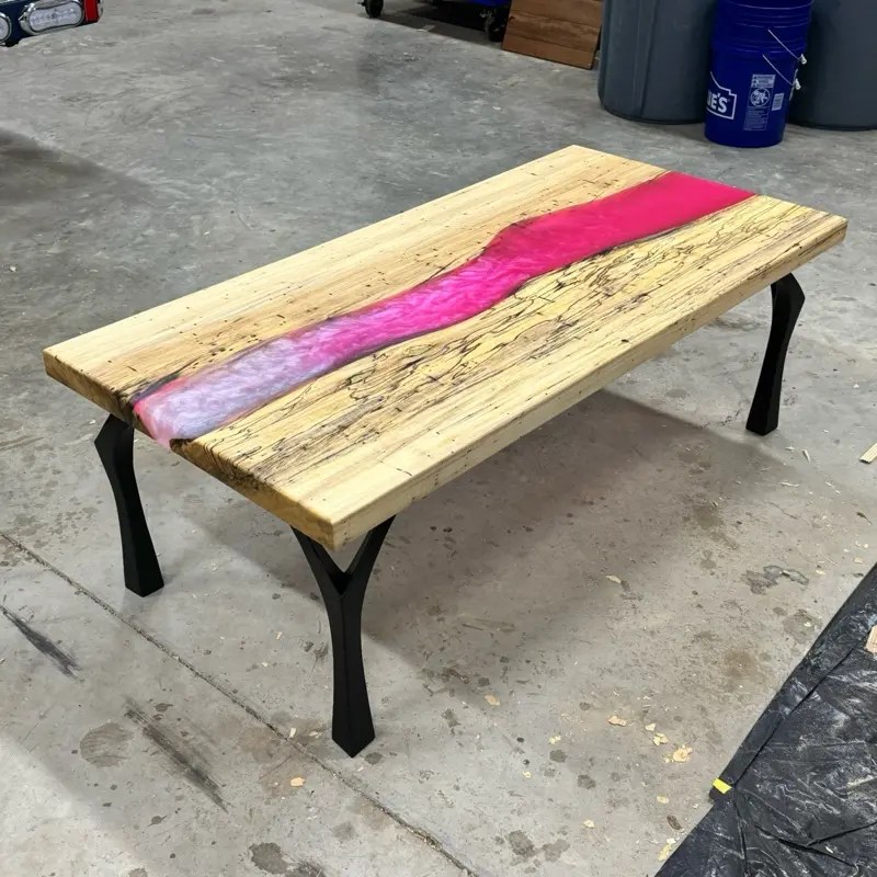 Custom Epoxy River Coffee Table Custom Epoxy River Coffee Table