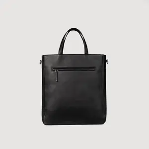 Black Leather Tote Bag
