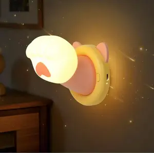 Cat's Paw Night Light for Kids' Room Lamp, 3 Levels Dimmable Cute Silicone Nursery Night Light for Boys, Girls, and Babies, Rechargeable Table Lamp Bedside Lamp for Bedrooms, Living Room, Room Decor