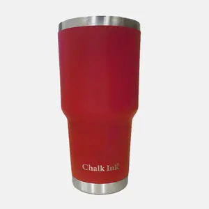 30 oz. Chalk Ink® Poppy Red Travel Tumbler with Clear Slider Lid
