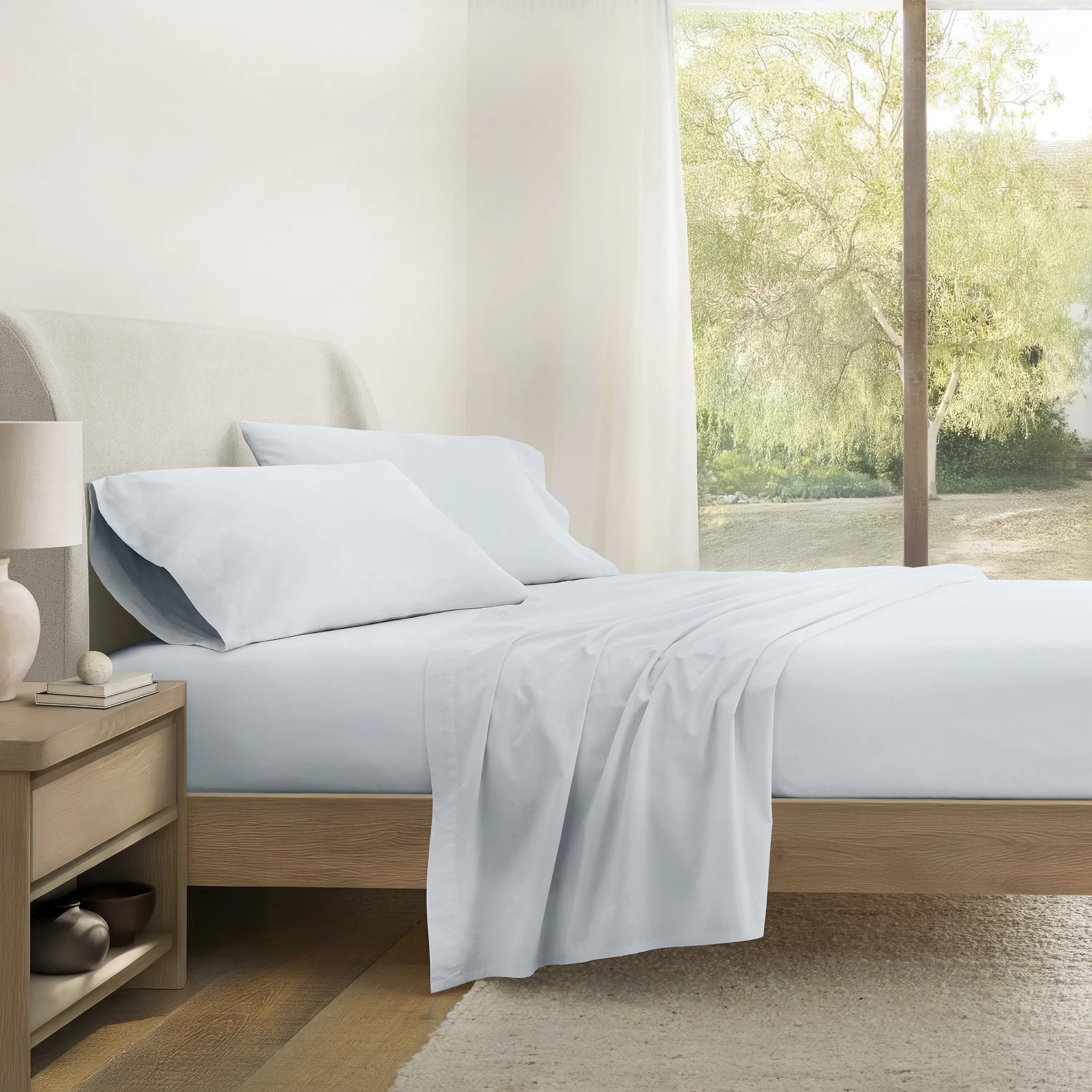 100% Cotton Percale 4-Piece Sheet Set 100% Cotton Percale 4-Piece Sheet Set