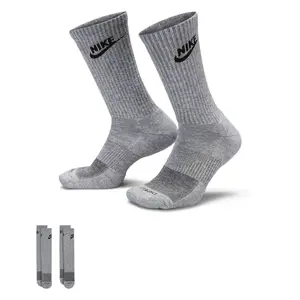 LACOSTE Nike Everyday Plus Cushioned Crew Socks - Gray, Comfortable Fit, Ideal for Everyday Wear