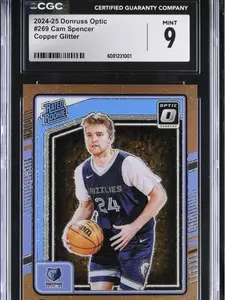 CGC 9 2024-25 Cam Spencer #269 Copper Glitter #/99 Mint