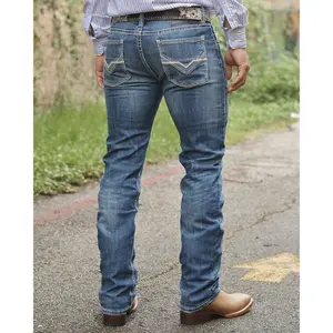Rock & Roll: Medium Wash Slim Fit Revolver Straight Stretch Jeans