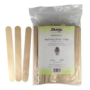 Dukal Reflections Large Stick Applicators, Bulk-Pack Cosmetic Wax Tool for Body Care Hair Removal