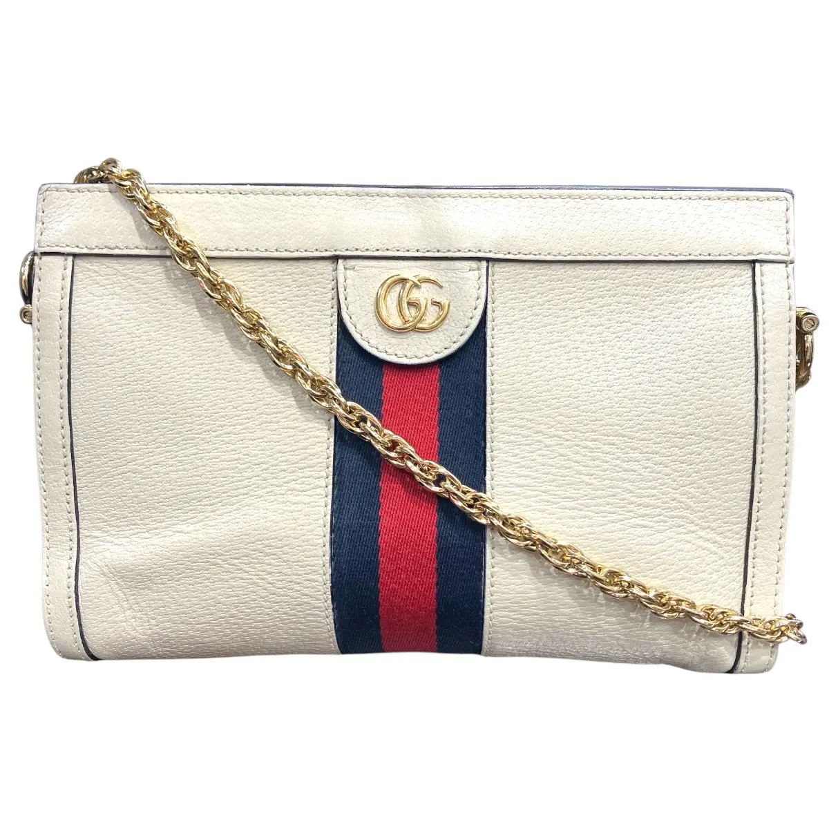 Pre-owned GUCCI Calfskin Shoulder Bags Ophidia GG Leather Shoulder Bag