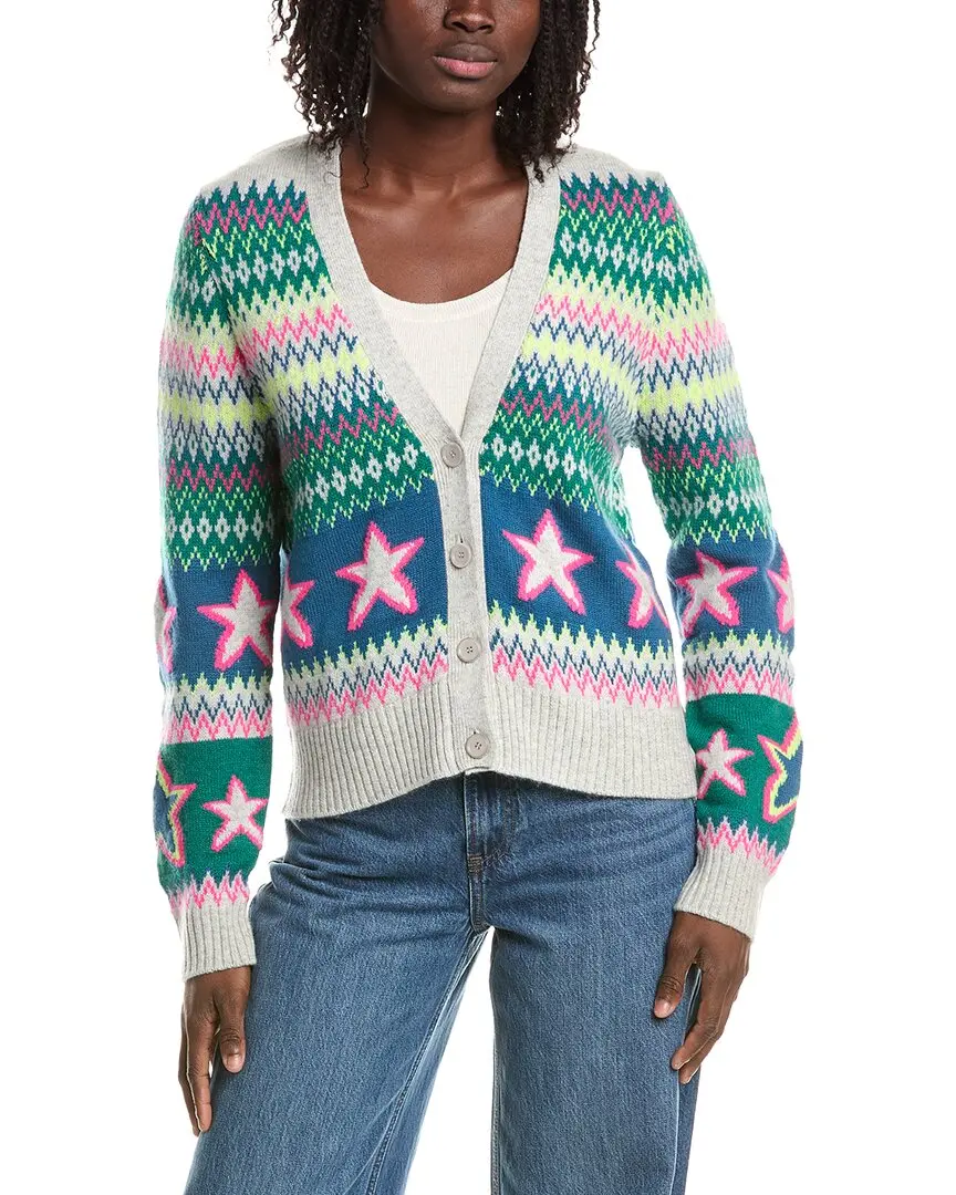 &Isla Penny Fairisle Star Cashmere Cardigan
