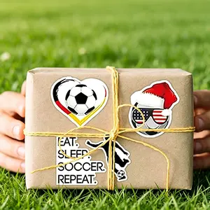 100PCS Waterproof Soccer Stickers for Kids Teens Boys Girls Soccer Theme Decorative Decals Premium Vinyl Material Easy to Use Reusable Perfect for Party Favors Goodie Bags Decor