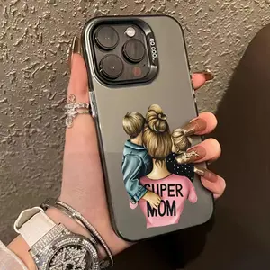 Vintage glorious mother Pattern Phone Case for iPhone 15 16 14 Pro Max 13 12 11 XR XS Plus E Shockproof Drop Protection Durable PC Smartphone Cover Cellphone Protective