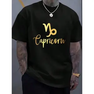 100% Cotton Astrology Zodiac Sign Capricorn T-Shirt Women's Men's Graphic Tee Causal Tops Fashion