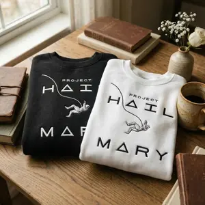 Embroidered Project Hail Mary Sweatshirt, Sci Fi Embroidered Sweatshirt, Bookish Lovers Gift, Embroidered Amaze Crewneck, Astronaut Shirt