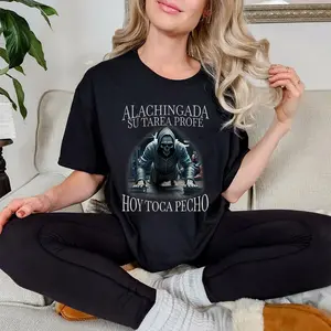 Hoy toca pecho Calacas chidas gym T-Shirt Cotton Menswear Sweatshirt, Hoodie, Comfort Colors