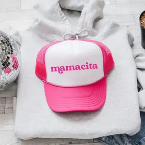 Mamacita, Sassy, Funny, Bright Pink Snapback Trucker Hat, Sassy Graphic Otto Hats