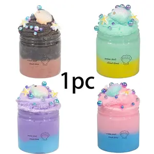 200ML Silk Slime, Ocean Shell Thousand Threads Mud, Handmade Crystal Mud, Perfect Party Gift, DIY Craft Material, Fun Sensory Play, Fluff slimes