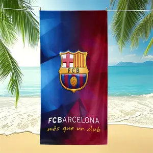 Barcelona Football Club Fashion Printed Large Beach Mat, suitable for outdoor, beach and travel, trendy home and beach essentials