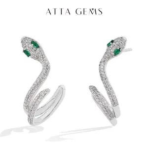 Special Style Snake shape Synthetic Moissanite Ear Stud For Women and Men Birthday Gift Party Fashion Fine Jewelry E034 Studearrings Special Style Snake shape Synthetic Moissanite Ear Stud For Women and Men Birthday Gift Party Fashion Fine Jewelry E034 Studearrings