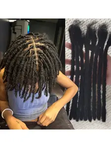 10 Strands Handmade Dreadlock Extensions - Synthetic Black Afro Curly/Kinky Crochet Braids Wig for Women, Dreadlock Hairpiece with Natural Texture & Volume, Reggae-Inspired Style for Festivals & Casual Attire