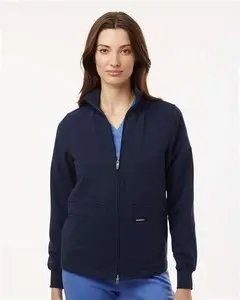 Jaanuu W60001 Women's Ceri Essential Full-Zip 6-Pocket Scrub Jacket