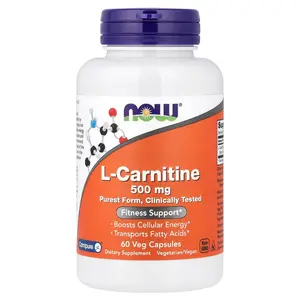 NOW Foods L-Carnitine, 500 mg, 60 Veg Capsules