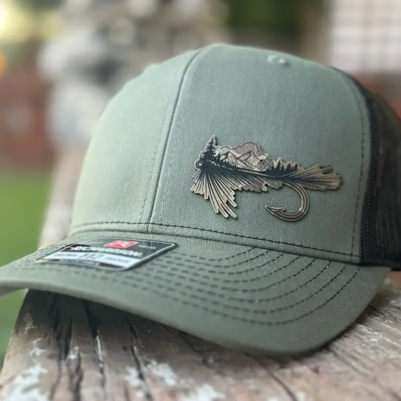 Fly Fishing mountain hat patch Richardson hat