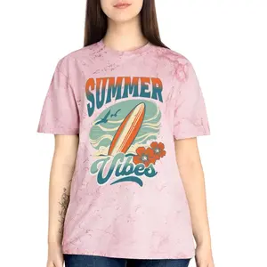 Summer Vibes Surfboard T-Shirt | Tie Dye Beach Graphic