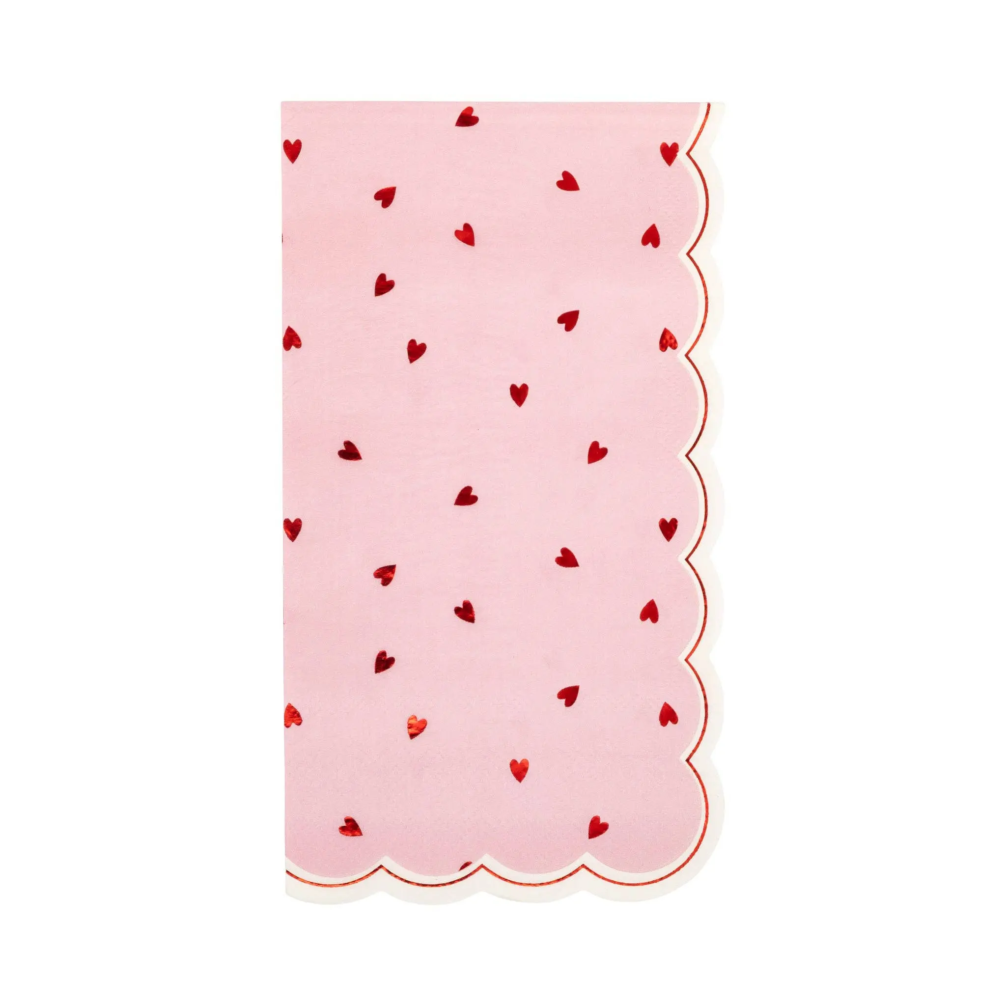 Foil-Kissed Heart Napkins - Set of 18