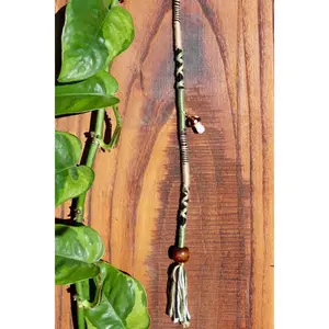 Earthy Green Mushroom Clip-In Hairwrap - 11.5 Inches Long Non-Damaging Reusable Hair Bundles Accessory with Snap Clip Design