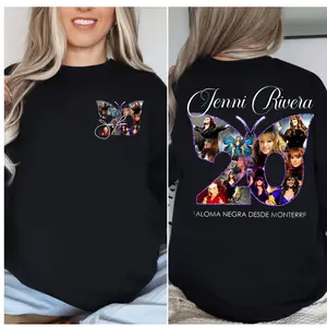 Retro Jenni Rivera Unisex Hoodie, Music Lover Gift Top ,Jenni Rivera 20 Years Vintage Shirt, Jennii Riveraa Vintage Albums Sweatshirt, Unisex Sweater Pullover Tee