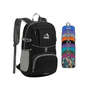 WATERFLY Hiking Foldable Daypack Backpack: 25L Ultra Lightweight Packable Outdoor Travel Day Pack for Woman Man Chest Strap Chest Strap Durability