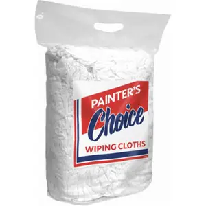 212 MAIN Absorbent Compressed Block White Cotton Knit Rag - 4 lbs, Resealable Bag, for Household Cleaning