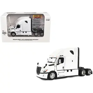2025 Freightliner Cascadia Gen-5 Sleeper Cab Truck-Tractor Winter White "Transport Series" 1/64 Diecast Model by Diecast Masters