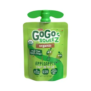 GoGo squeeZ Organic Applesauce and Fruit Puree, Variety Pack, Apple, Strawberry & Banana, 3.2 oz (Pack of 12), Unsweetened Organic Fruit Snacks for Kids, No Gluten, Nut & Dairy, BPA Free Pouches