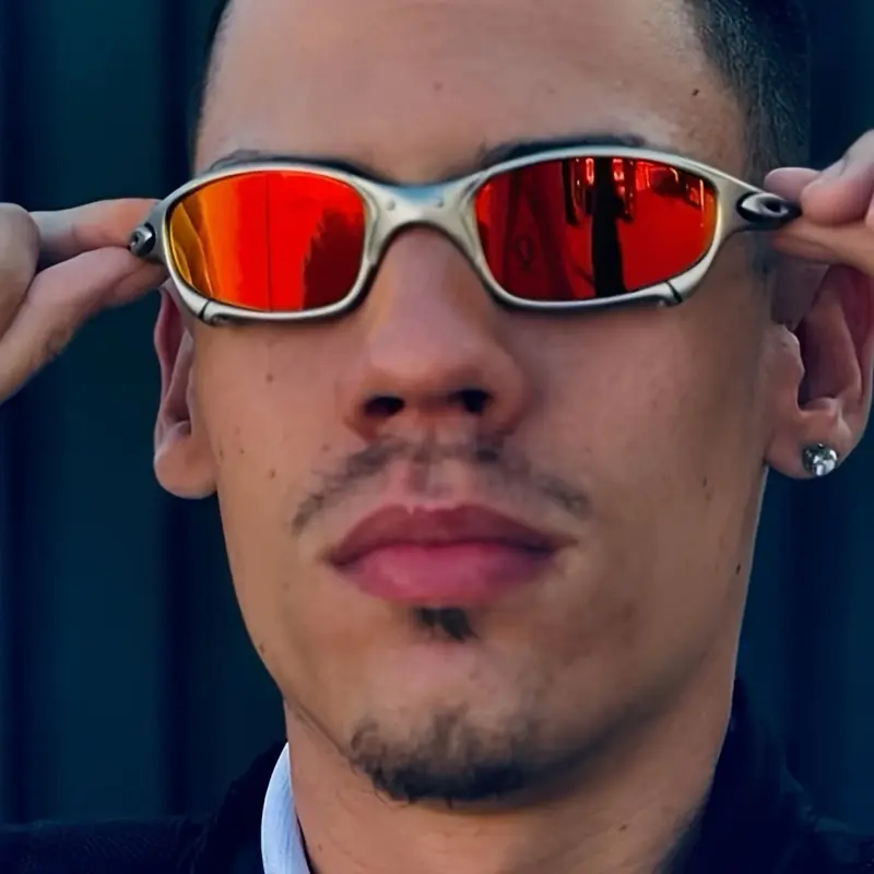 Y2K Retro Large-Frame Unisex Decorative Glasses with Hip-Hop Multi-Functional Style for Europe and America Fashion, Suitable for Any Face Shape, Durable and Comfortable Summer Sports Sunglasses Sporty Sunglasses