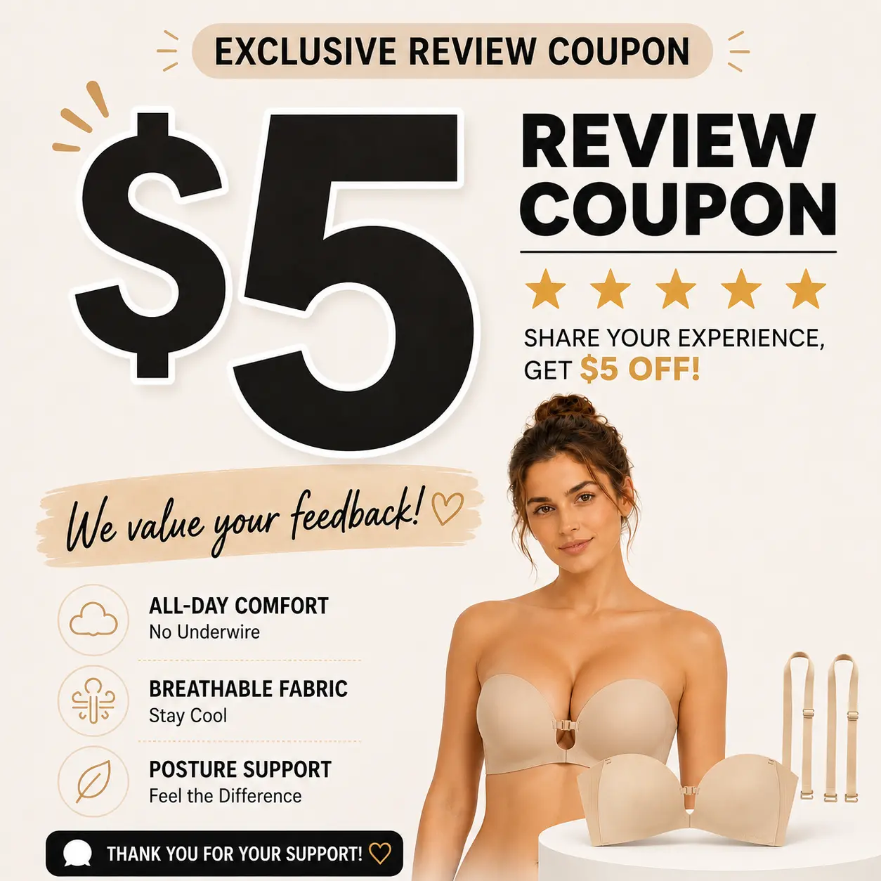 Thank you for choosing our underwearWomens Strapless Front Closure Bra Push Up Padded Add Cup Non Slip Wireless Supportive Seamless Comfortable Tube Jelly Bra A B C Cup